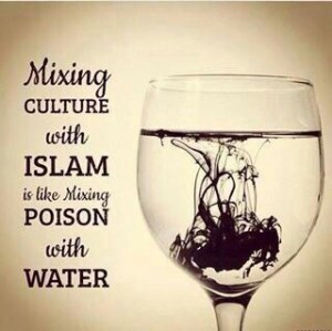mixing culture, islam, poison, water.