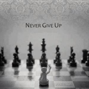 never give up, chess