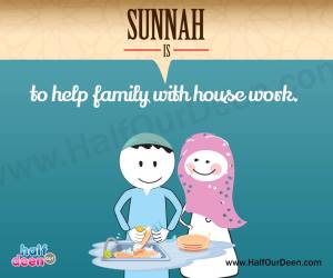 sunnah is helping around in the house, men, husband, father