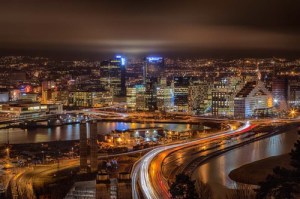 bybildet, oslo, natt